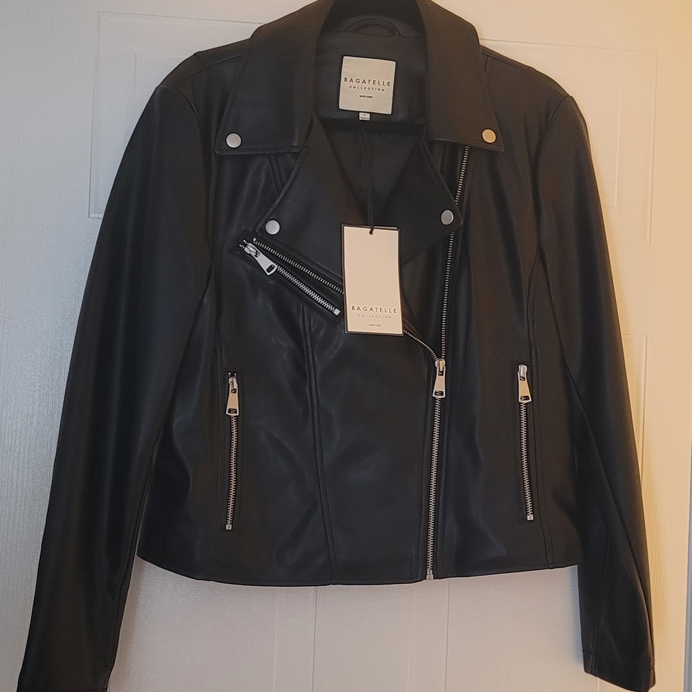 Bagatelle Women's Sleek Black Leather Jacket